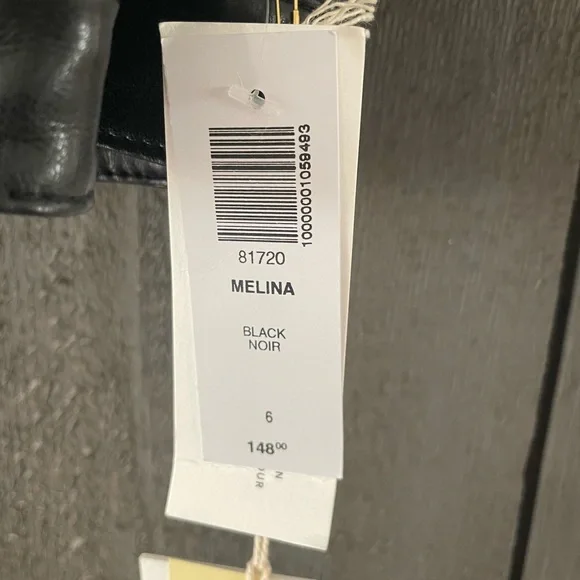 Aritzia- Wilfred Melina Black Leather Pants NWT Size 6 - Picture 3 of 4